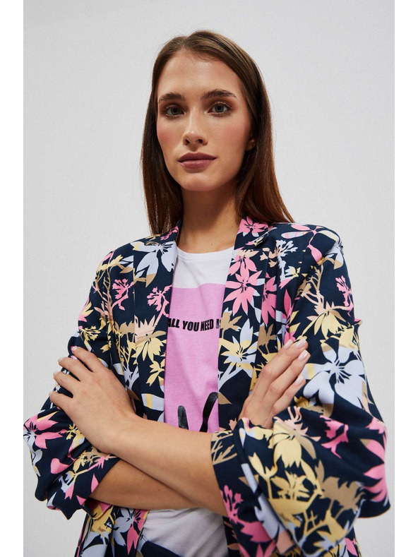 Moodo Egyoldalas blézer növényi mintával Moodo