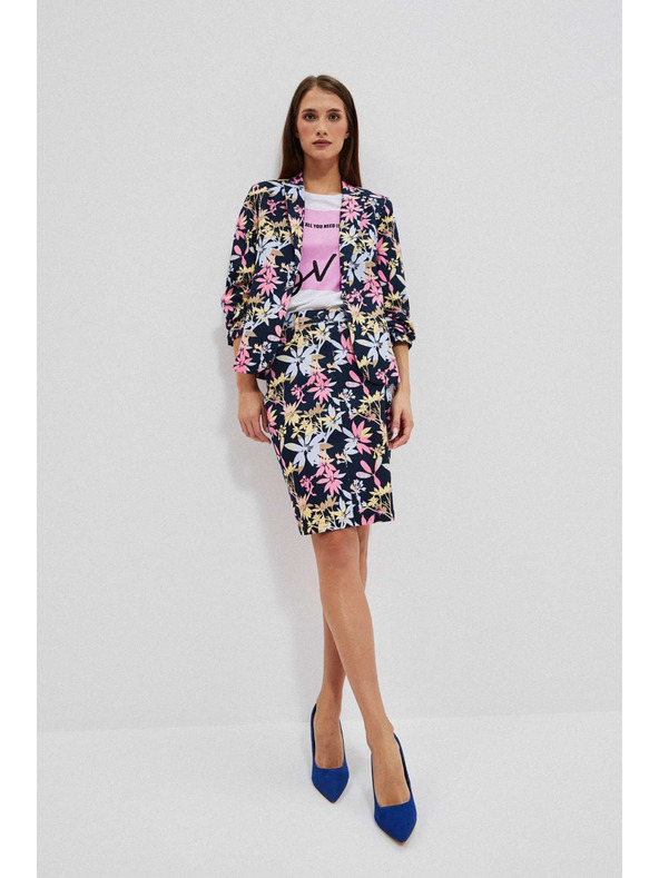 Moodo Egyoldalas blézer növényi mintával Moodo