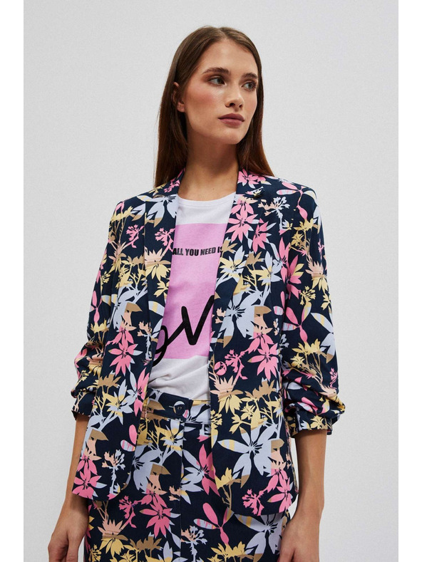 Moodo Egyoldalas blézer növényi mintával Moodo