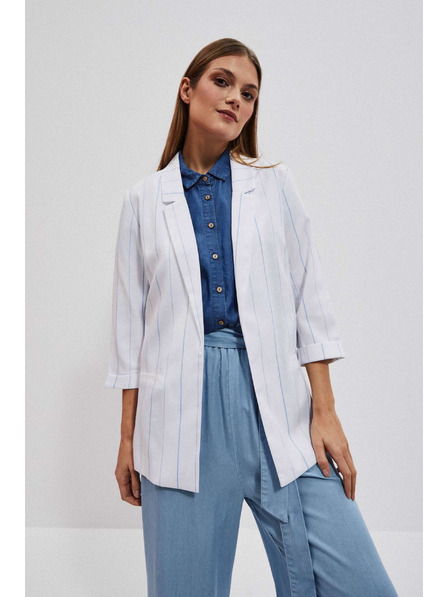 Moodo Fehér csíkos zakó Moodo