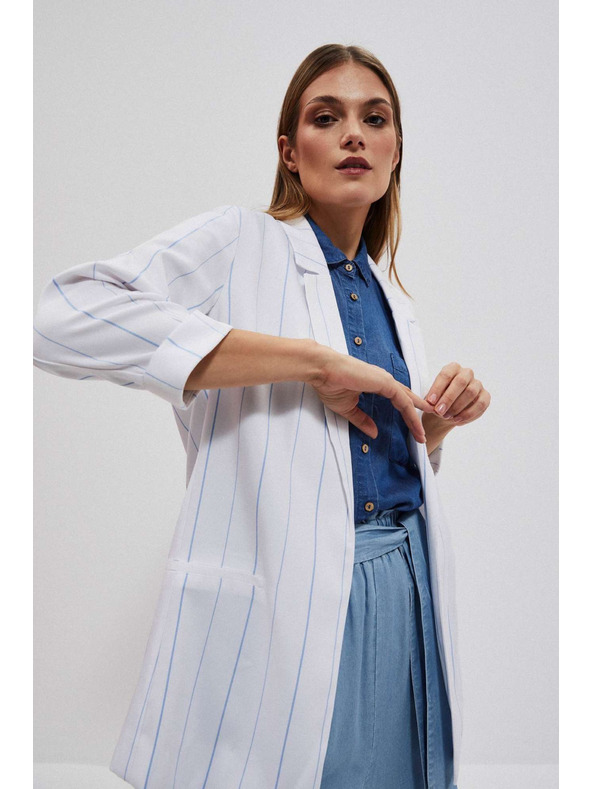 Moodo Fehér csíkos zakó Moodo