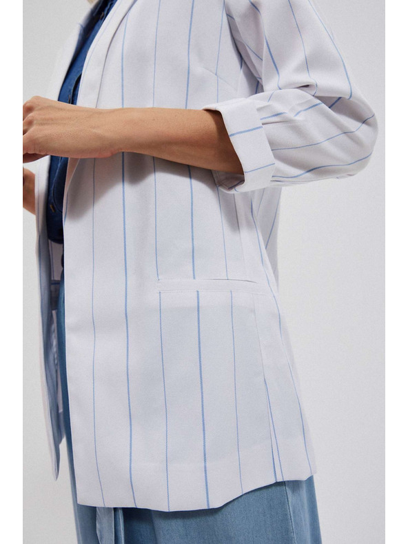 Moodo Fehér csíkos zakó Moodo