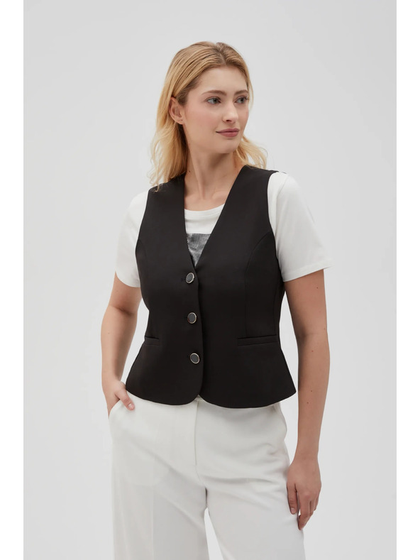 Moodo Fekete alkalmi mellény Moodo