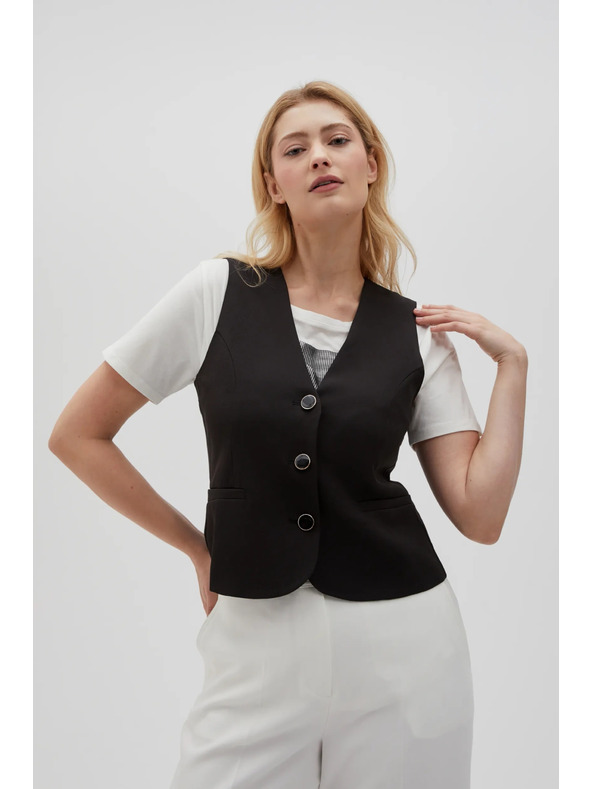 Moodo Fekete alkalmi mellény Moodo