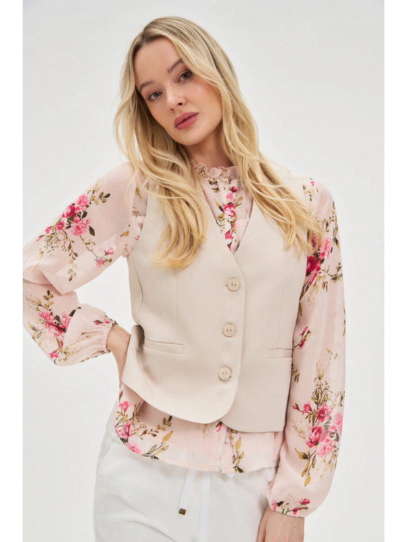 Moodo Elegáns bézs mellény Moodo