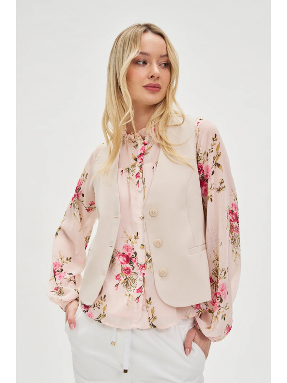 Moodo Elegáns bézs mellény Moodo