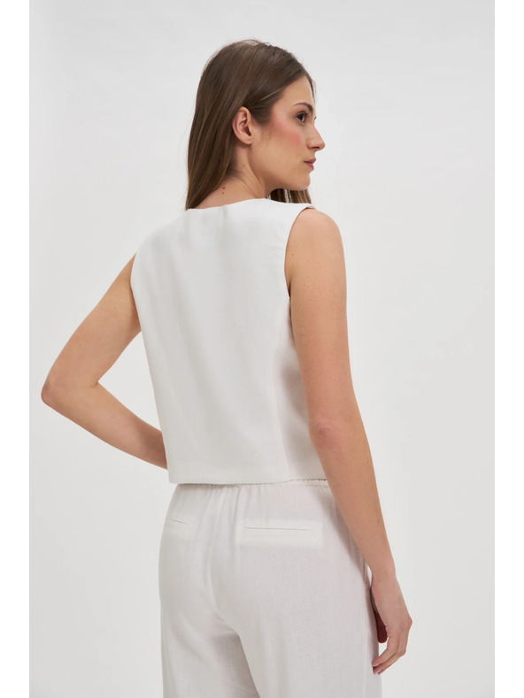 Moodo Mellény len keverékkel fehér Moodo