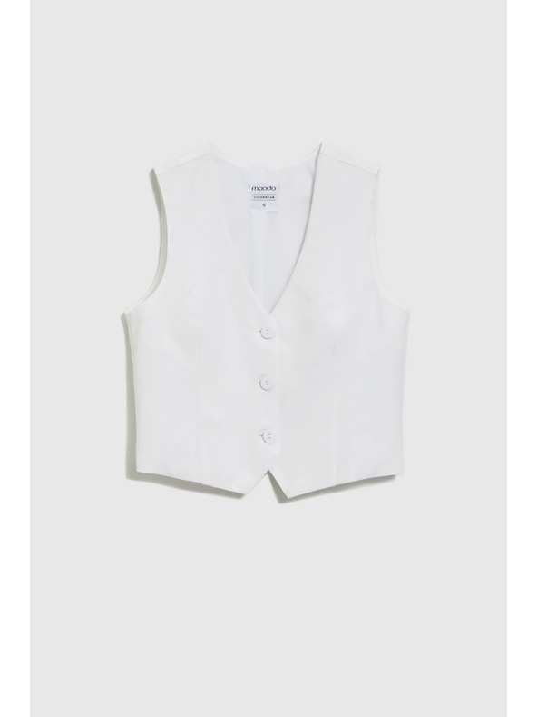 Moodo Mellény len keverékkel fehér Moodo