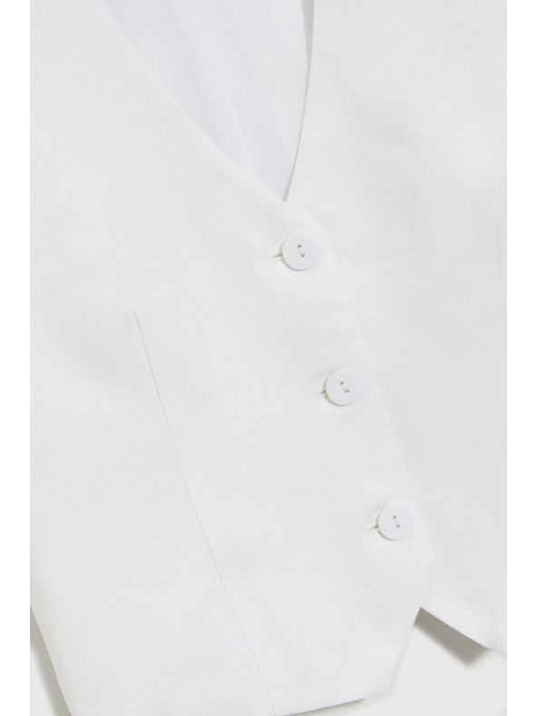 Moodo Mellény len keverékkel fehér Moodo