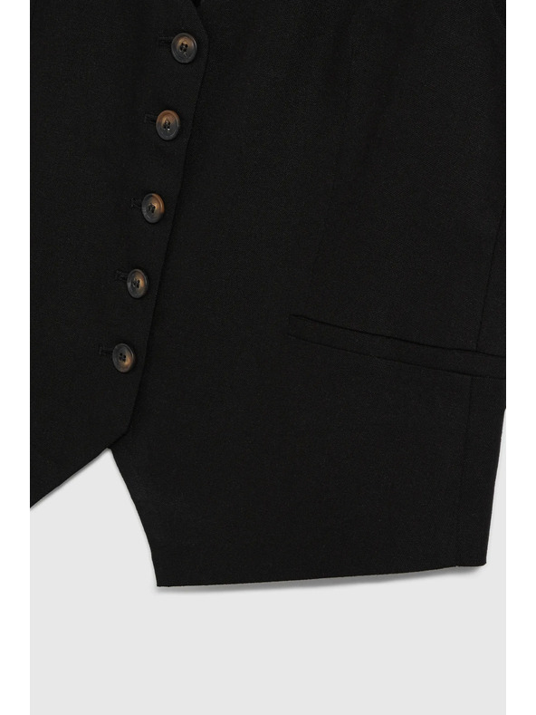 Moodo Mellény len keverékkel fekete Moodo