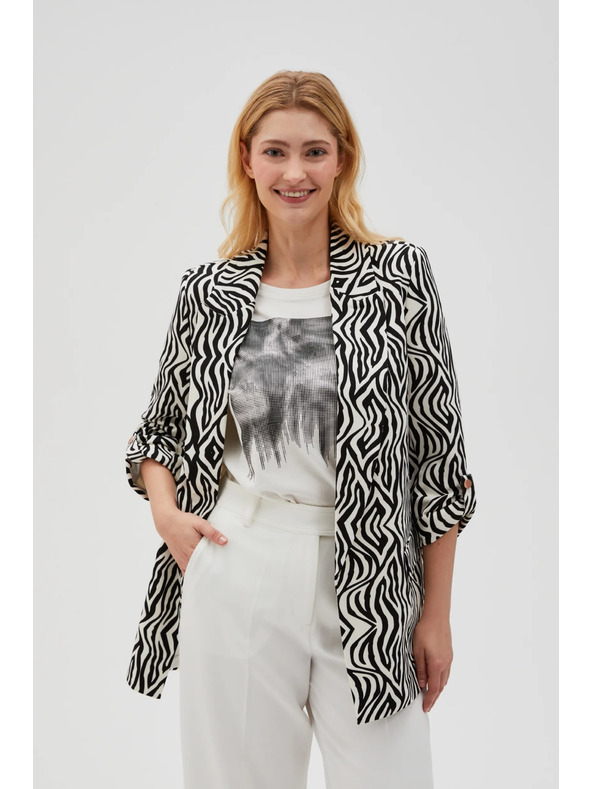 Moodo Mintás zakó bézs Moodo