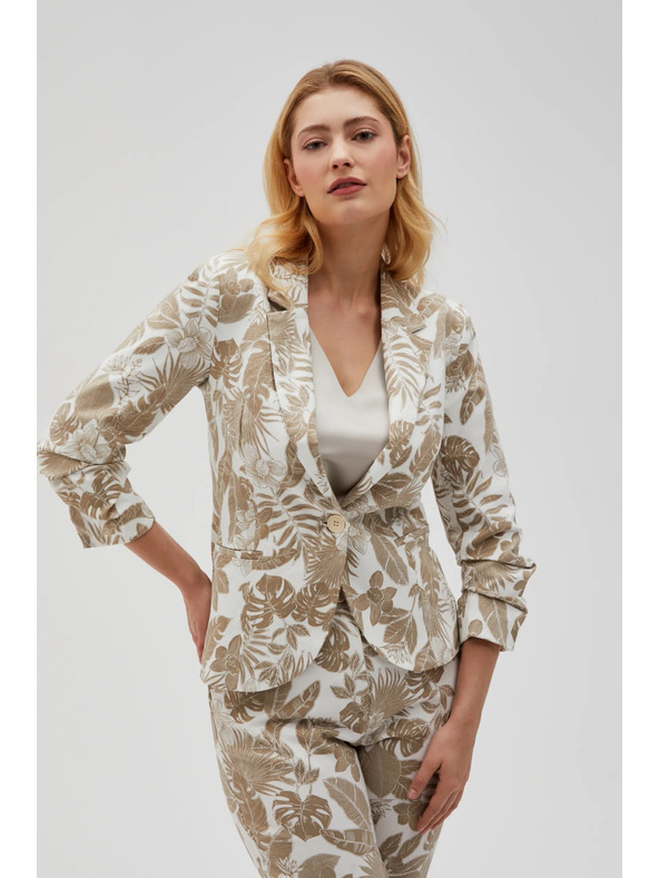 Moodo Mintás zakó bézs Moodo