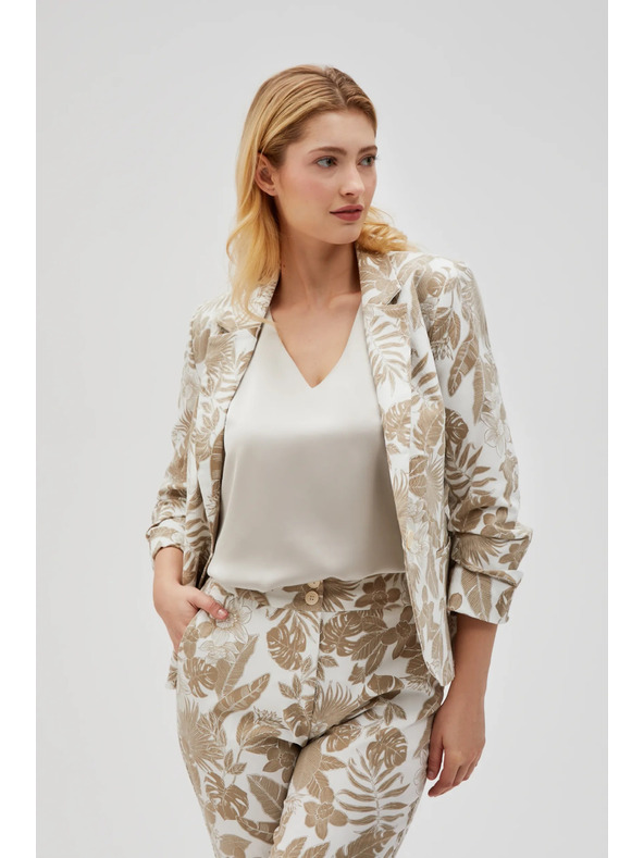 Moodo Mintás zakó bézs Moodo