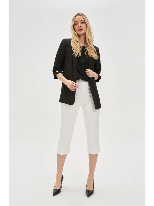 Moodo Zakó ráncolt 3/4-es ujjal fekete Moodo