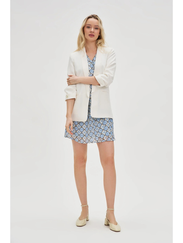 Moodo Zakó ráncolt ujjal fehér Moodo