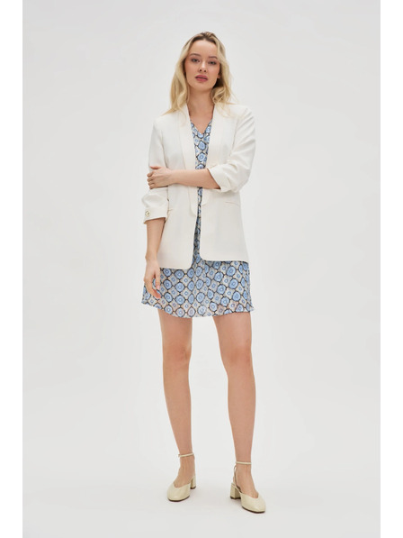 Moodo Zakó ráncolt ujjal fehér Moodo