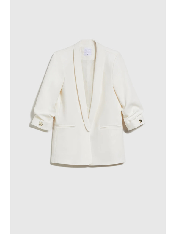 Moodo Zakó ráncolt ujjal fehér Moodo