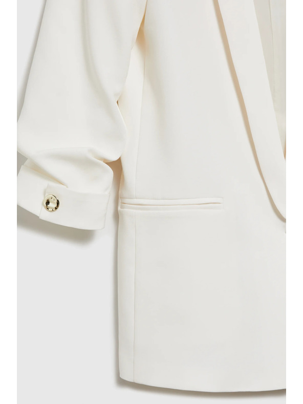 Moodo Zakó ráncolt ujjal fehér Moodo