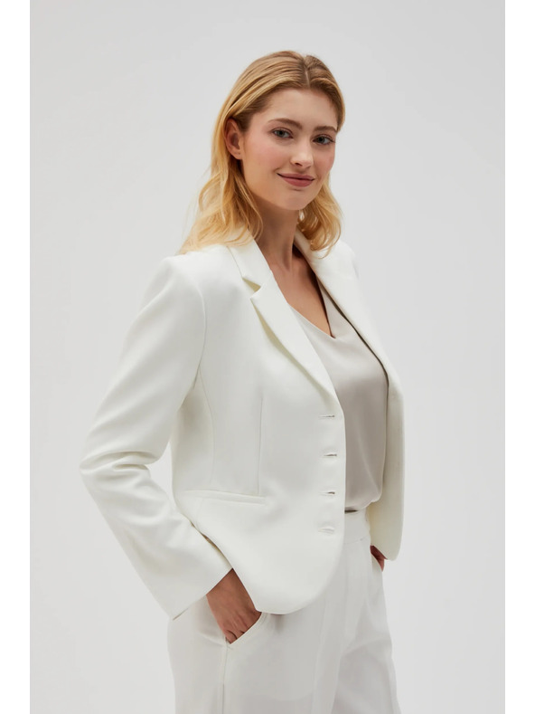 Moodo Rövid, gombos zakó fehér Moodo