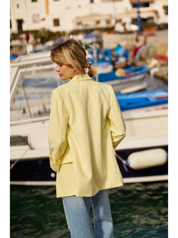 Moodo Felhajtott ujjú zakó sárga Moodo