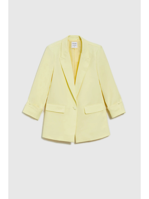 Moodo Felhajtott ujjú zakó sárga Moodo