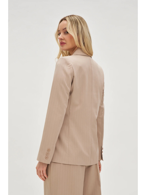 Moodo Kétsoros csíkos zakó bézs Moodo