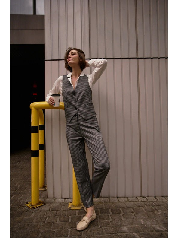 Moodo Elegáns mellény szürke Moodo