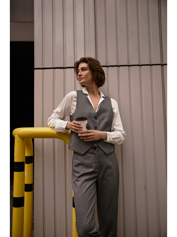 Moodo Elegáns mellény szürke Moodo