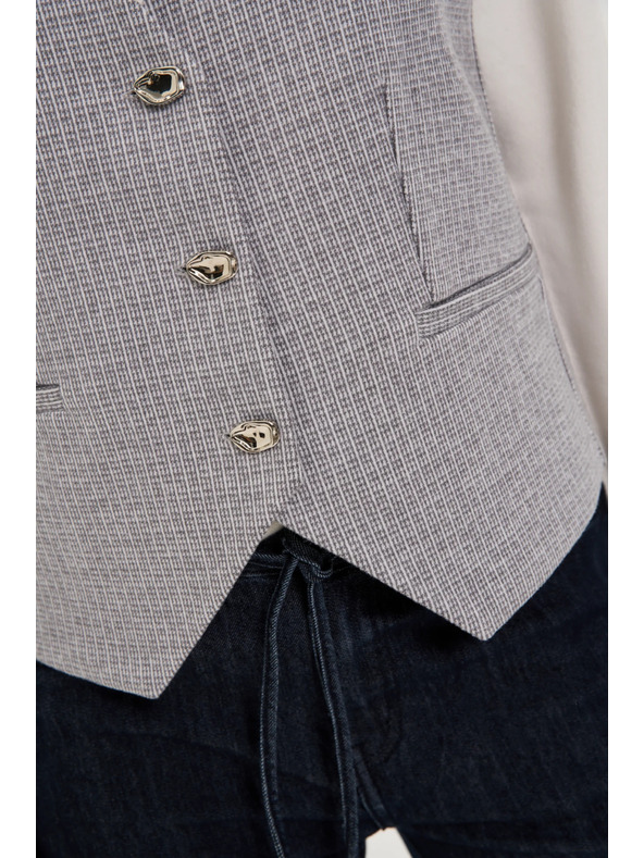 Moodo Mellény díszgombokkal szürke Moodo