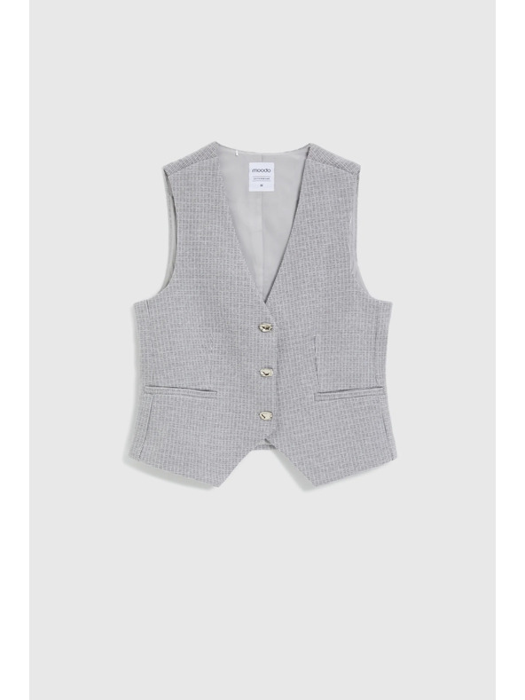 Moodo Mellény díszgombokkal szürke Moodo