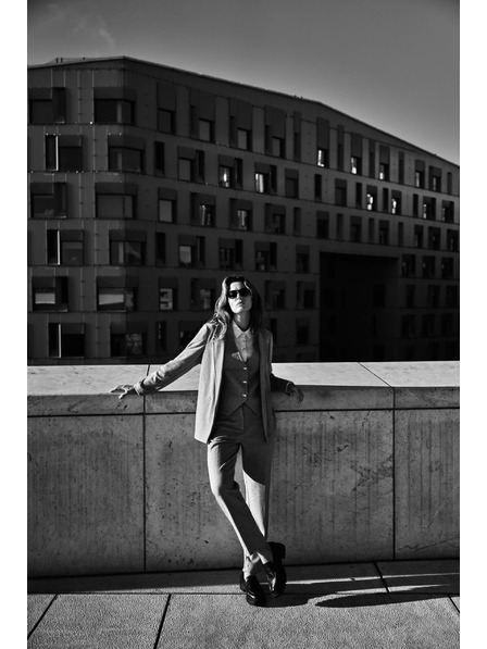 Moodo Szürke felhajtott ujjú zakó Moodo