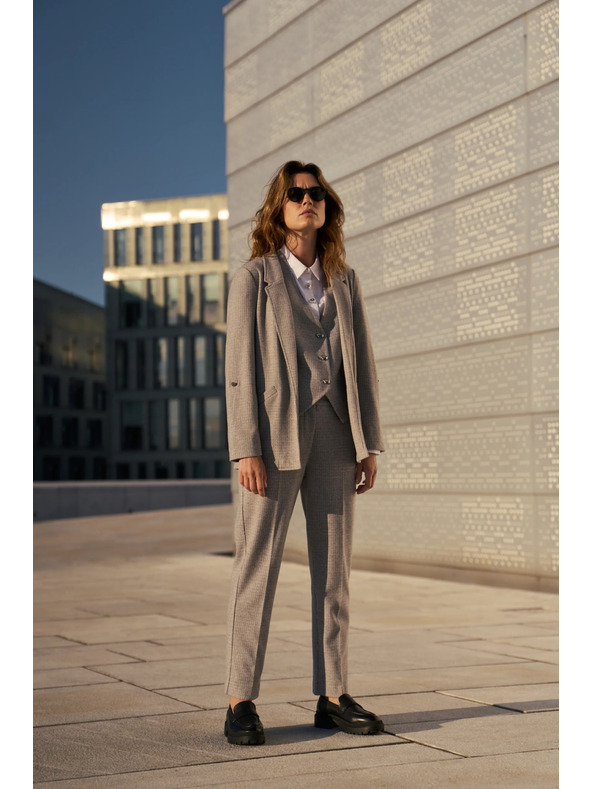 Moodo Szürke felhajtott ujjú zakó Moodo