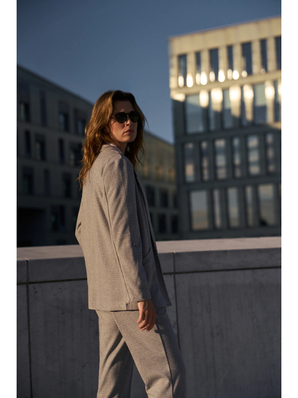 Moodo Szürke felhajtott ujjú zakó Moodo