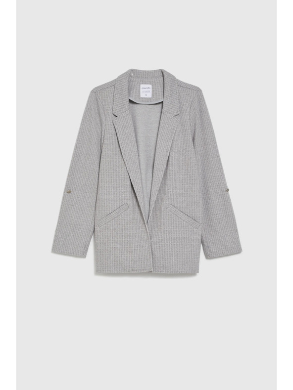 Moodo Szürke felhajtott ujjú zakó Moodo