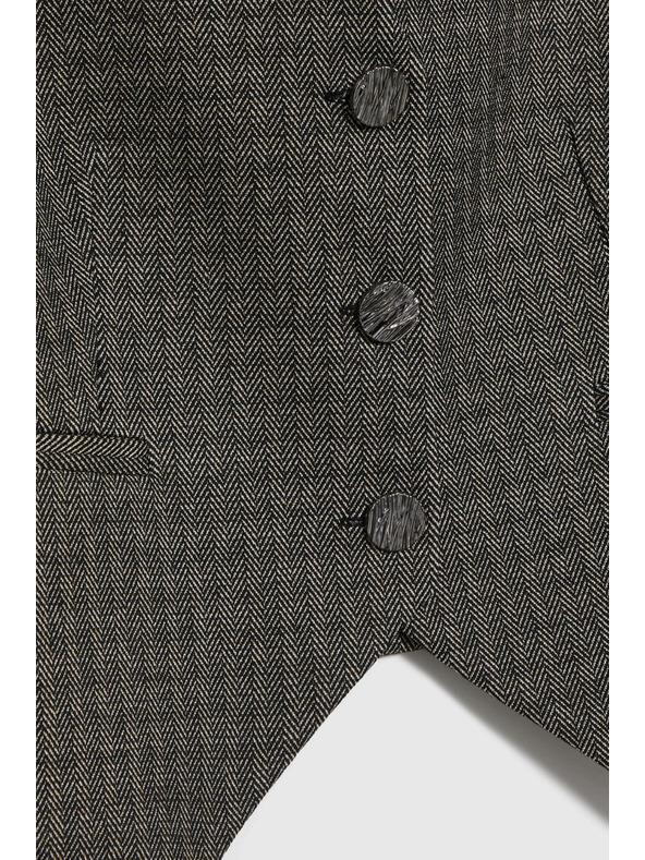 Moodo Elegáns sötétbézs mellény Moodo