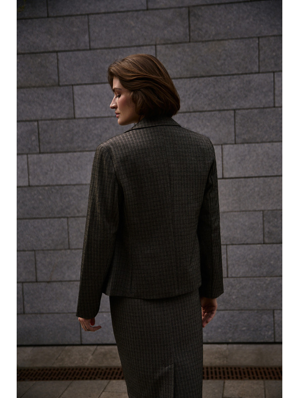 Moodo Egysoros blézer sötét bézs Moodo