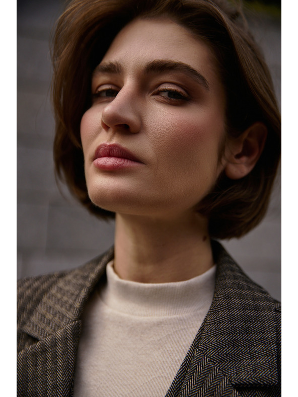 Moodo Egysoros blézer sötét bézs Moodo