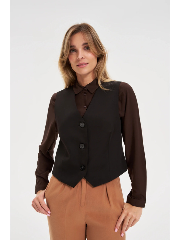 Moodo Elegáns fekete mellény Moodo