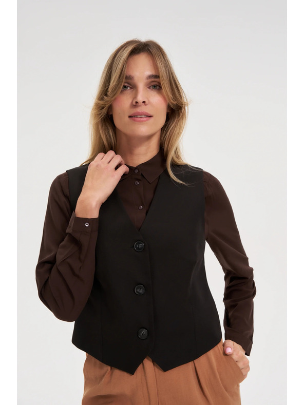 Moodo Elegáns fekete mellény Moodo