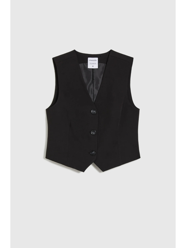 Moodo Elegáns fekete mellény Moodo