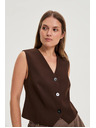 Moodo Elegáns barna mellény Moodo
