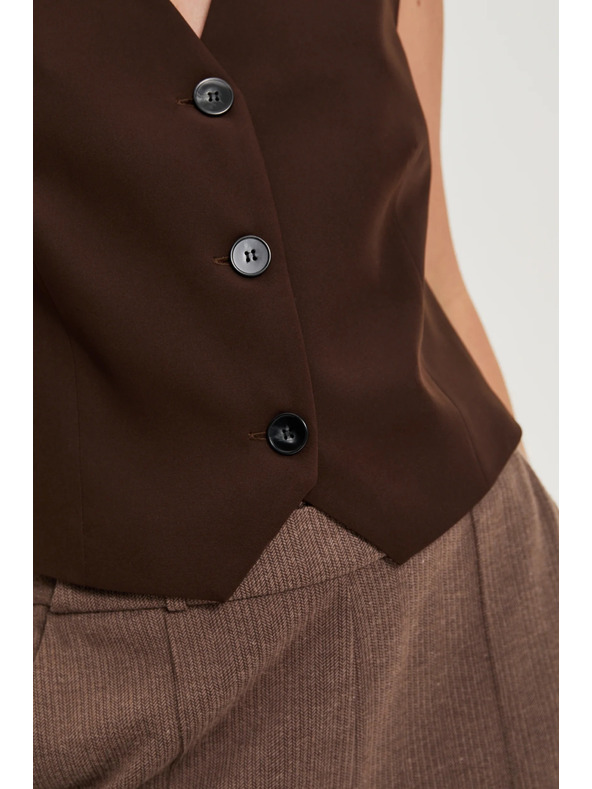 Moodo Elegáns barna mellény Moodo