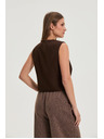 Moodo Elegáns barna mellény Moodo