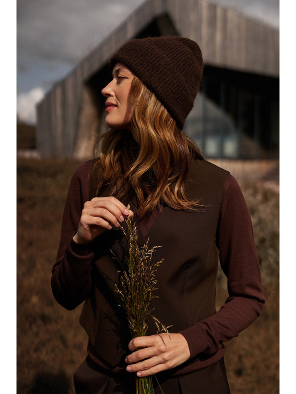 Moodo Elegáns barna mellény Moodo