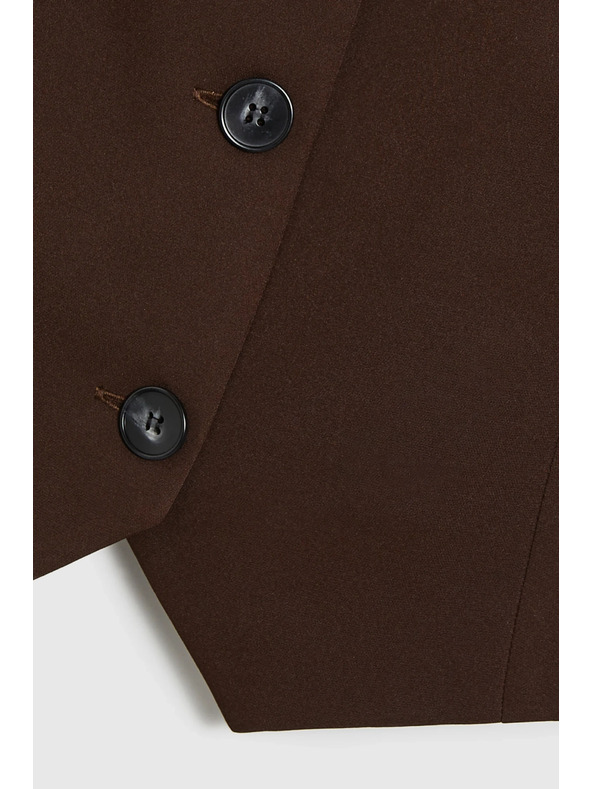 Moodo Elegáns barna mellény Moodo