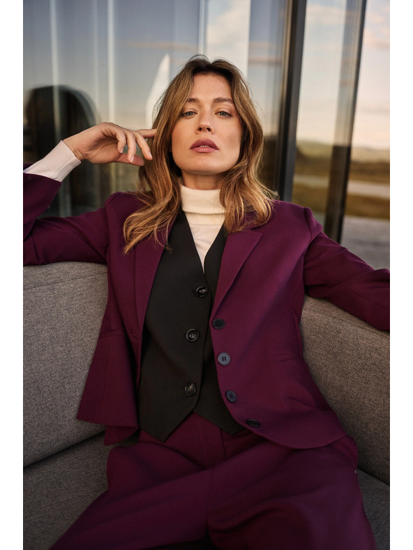 Moodo Rövid bordó zakó Moodo