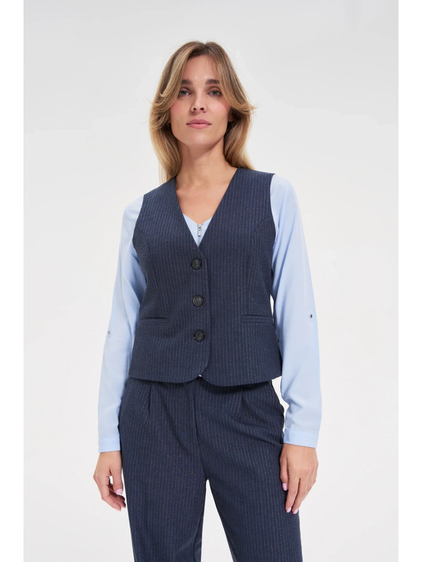 Moodo Sötétkék csíkos mellény Moodo