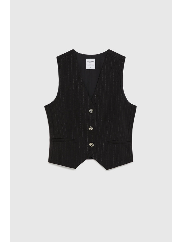 Moodo Fekete díszes gombos mellény Moodo