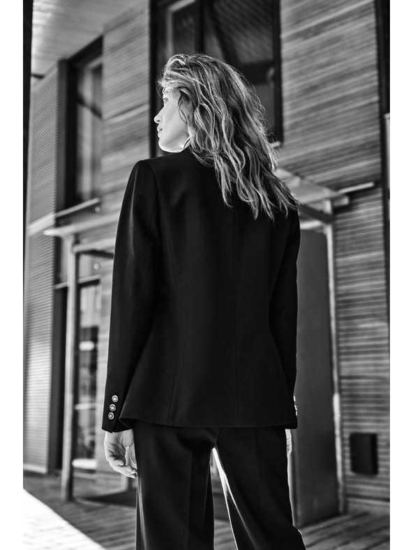 Moodo Fekete díszes gombos zakó Moodo