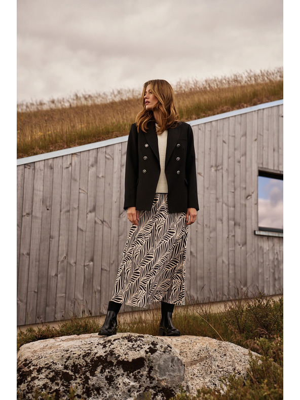 Moodo Fekete díszes gombos zakó Moodo